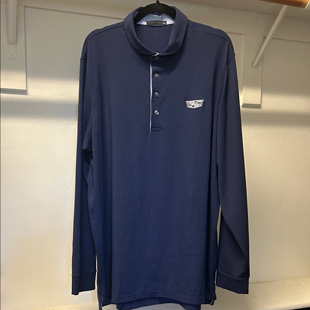 Men's Navy Long Sleeve Polo Shirt